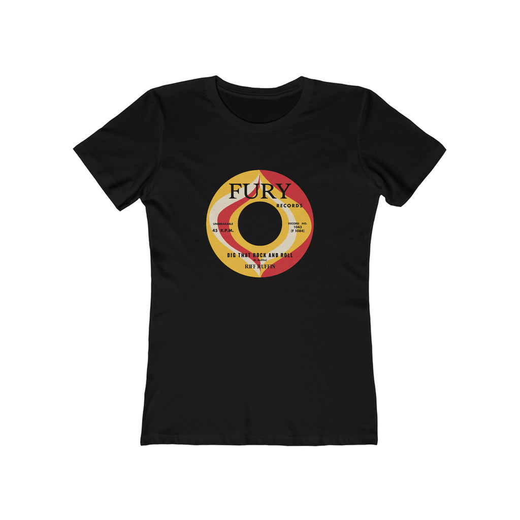 Fury Records Premium Cotton Women's T-shirt Solid Black