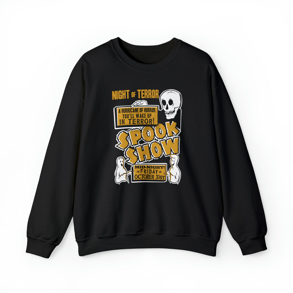 Spook Show Vintage Style Horror Poster Unisex Premium Cotton Men's Sweatshirt Black