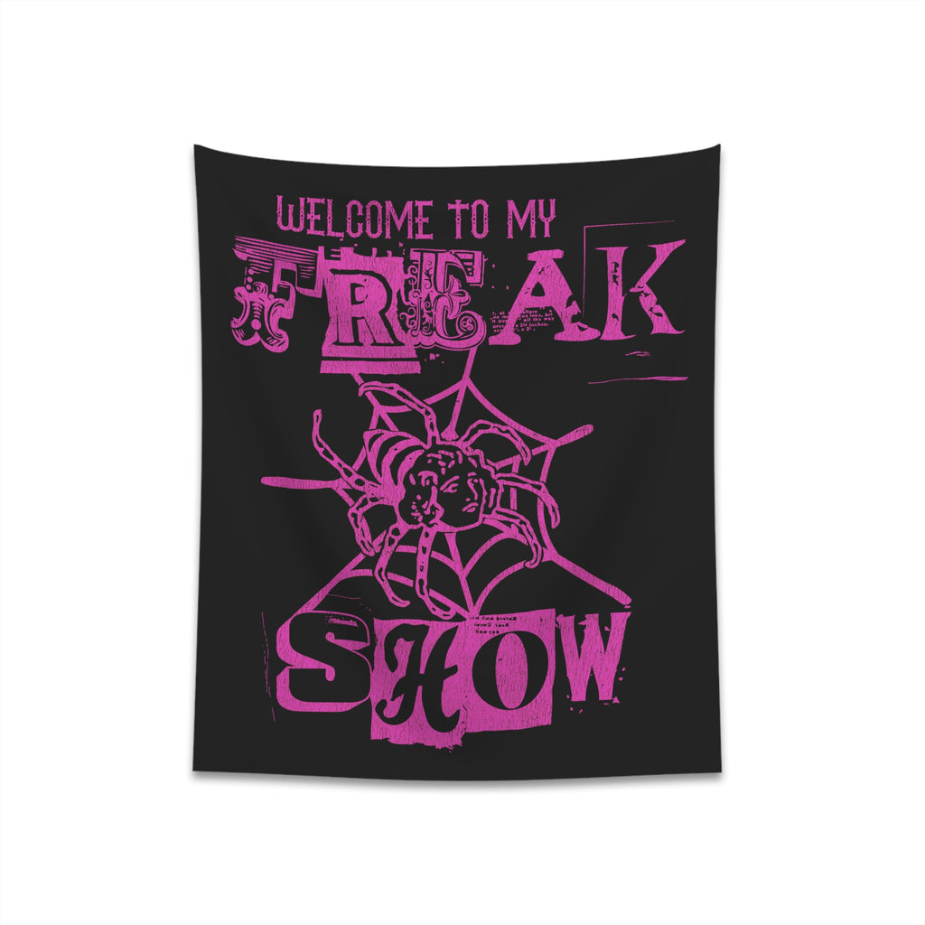 Welcome To My Freak Show Poster Soft Cloth Wall Tapestry 34" × 40"