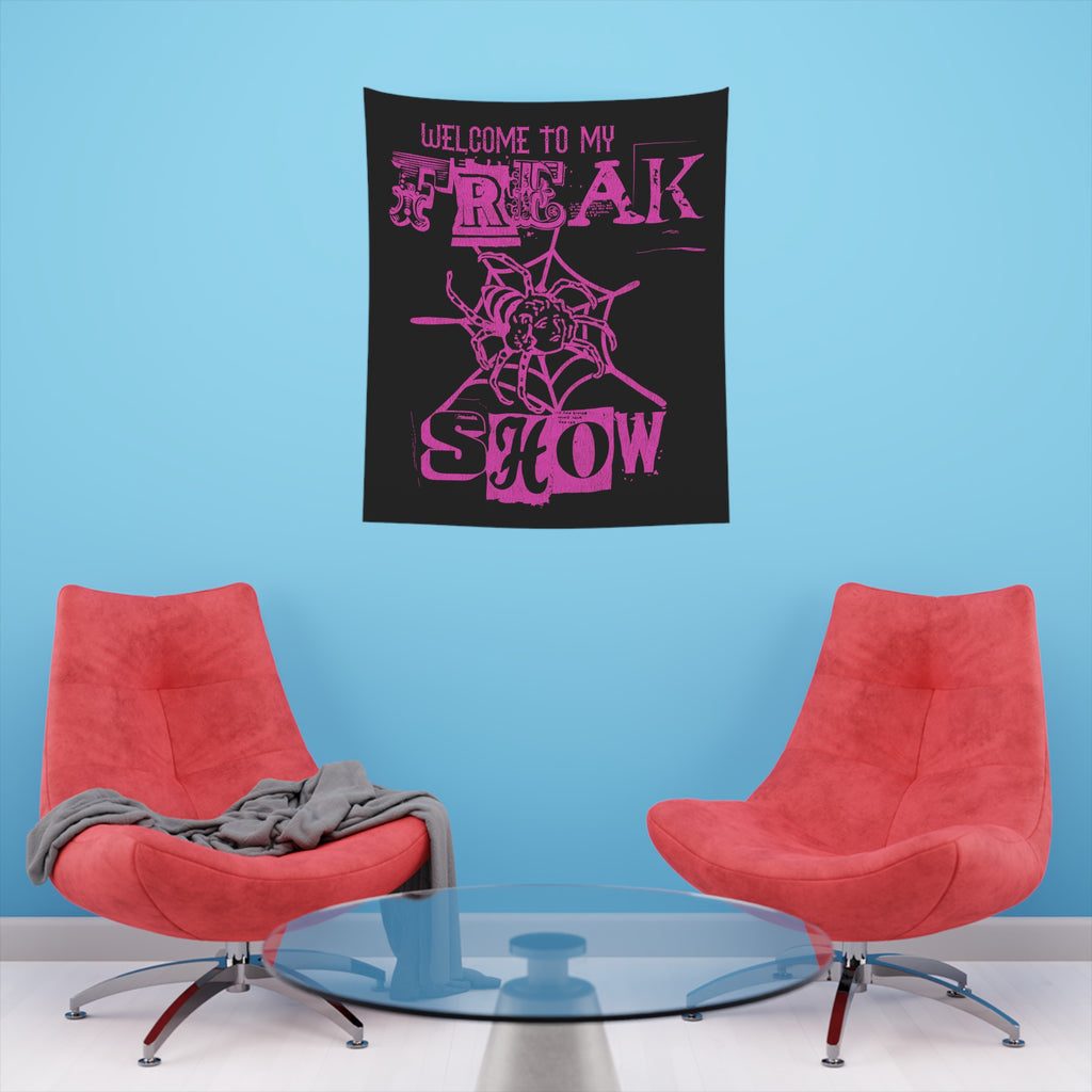 Welcome To My Freak Show Poster Soft Cloth Wall Tapestry