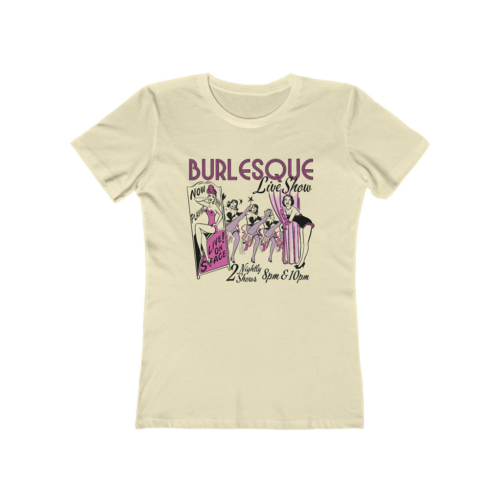 Retro Burlesque Poster Women's T-shirt - Assorted Colors Solid Natural