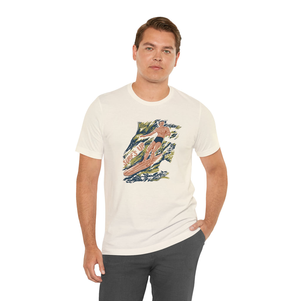 Surf's Up Men's Cream T-shirt