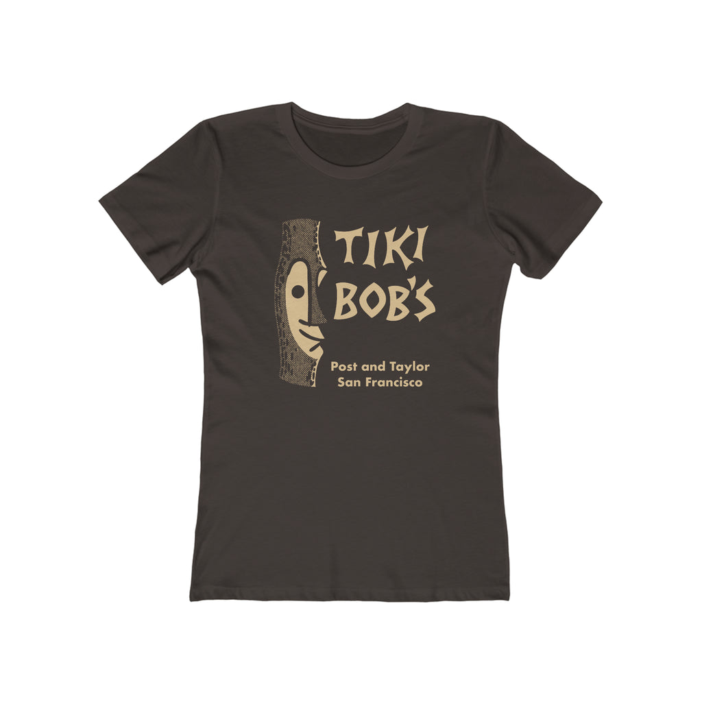 Tiki Bob's Tiki Restaurant Vintage Souvenir Women's T-shirt Solid Dark Chocolate