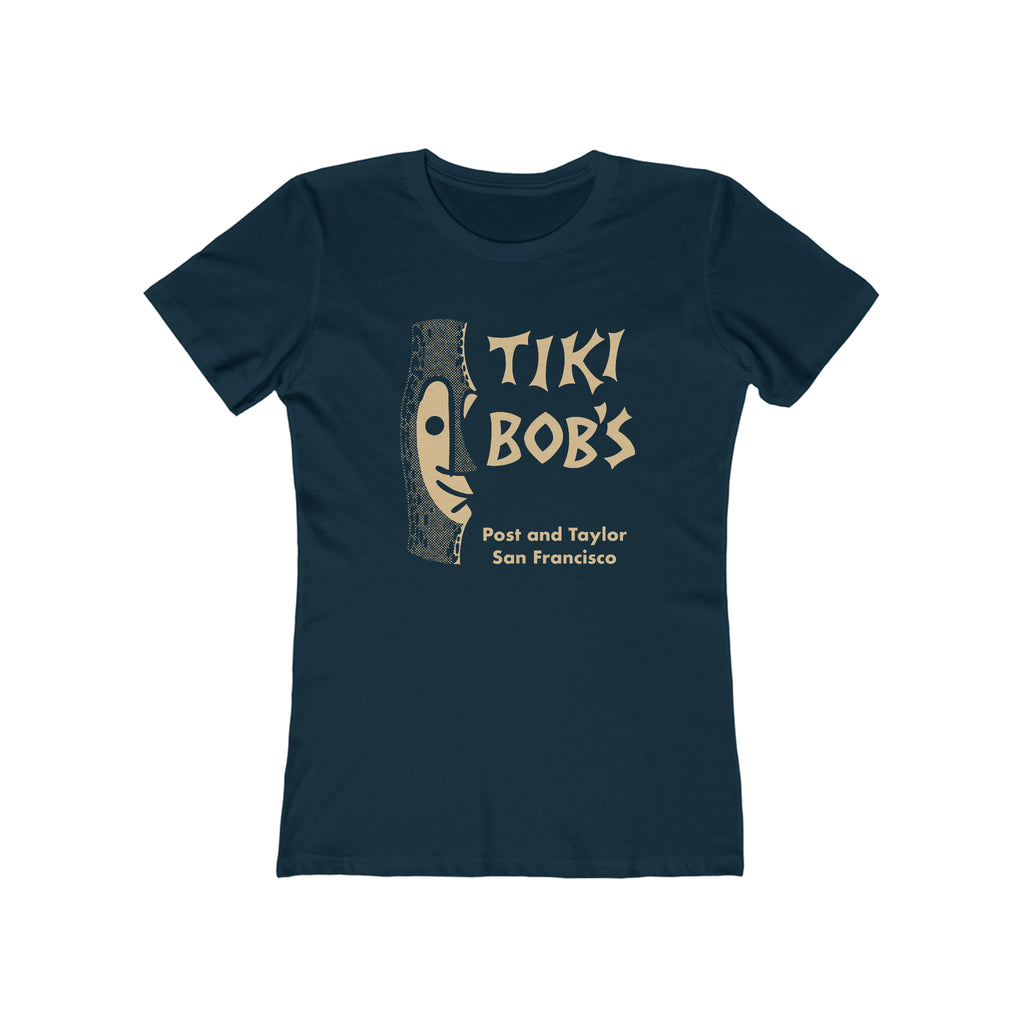 Tiki Bob's Tiki Restaurant Vintage Souvenir Women's T-shirt Solid Midnight Navy