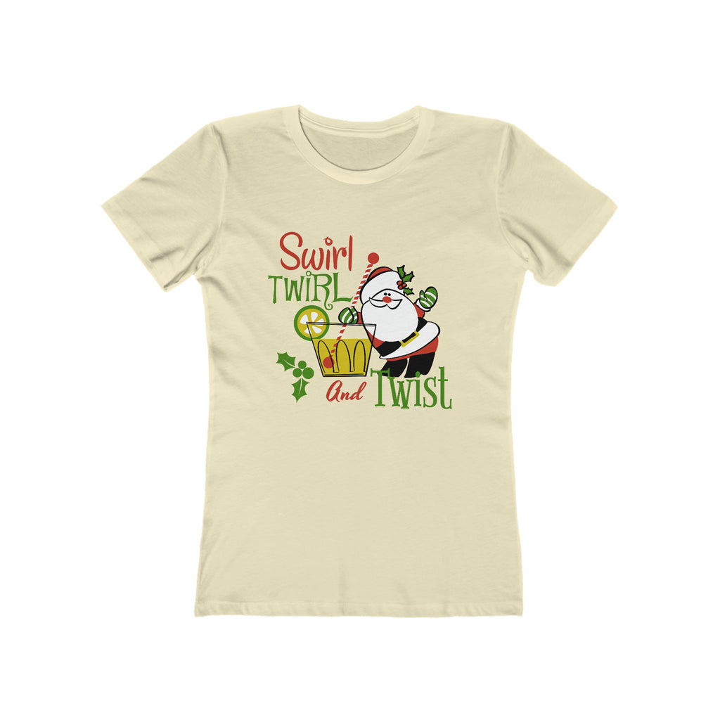 Santa Swirl Twirl Twist Christmas - Women's T-shirt Solid Natural