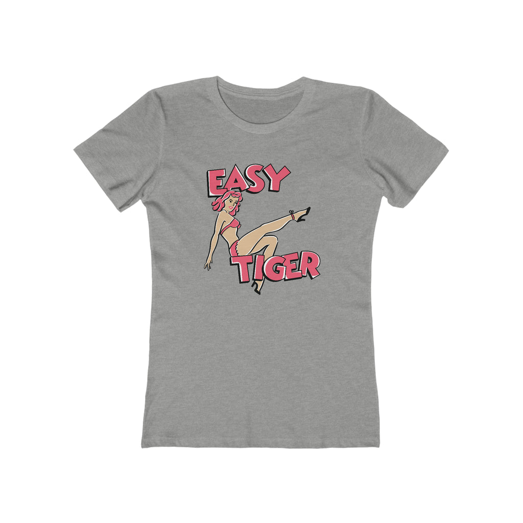 Easy Tiger Pinup Women's T-shirt - Assorted Colors Heather Grey
