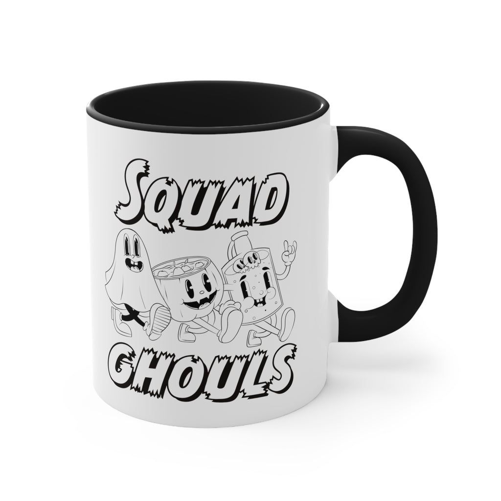 Squad Ghouls Cute Halloween Black Accent Coffee Mug, 11oz.