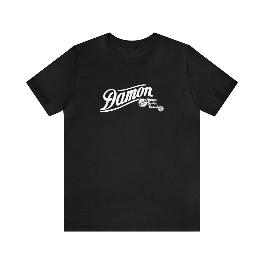 Damon Records Unisex Premium Cotton Men's T-shirt Black