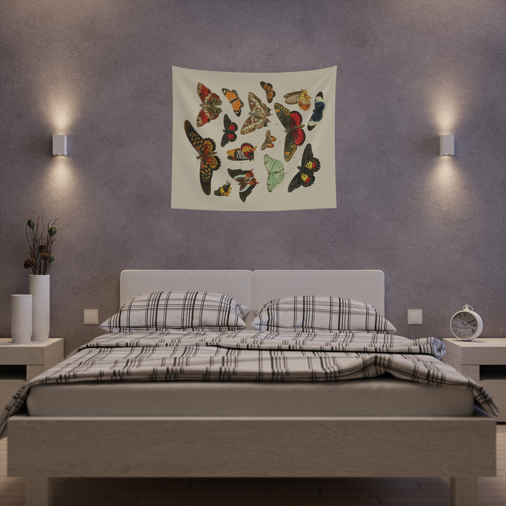Retro Butterflies Soft Cloth Fabric Wall Tapestry