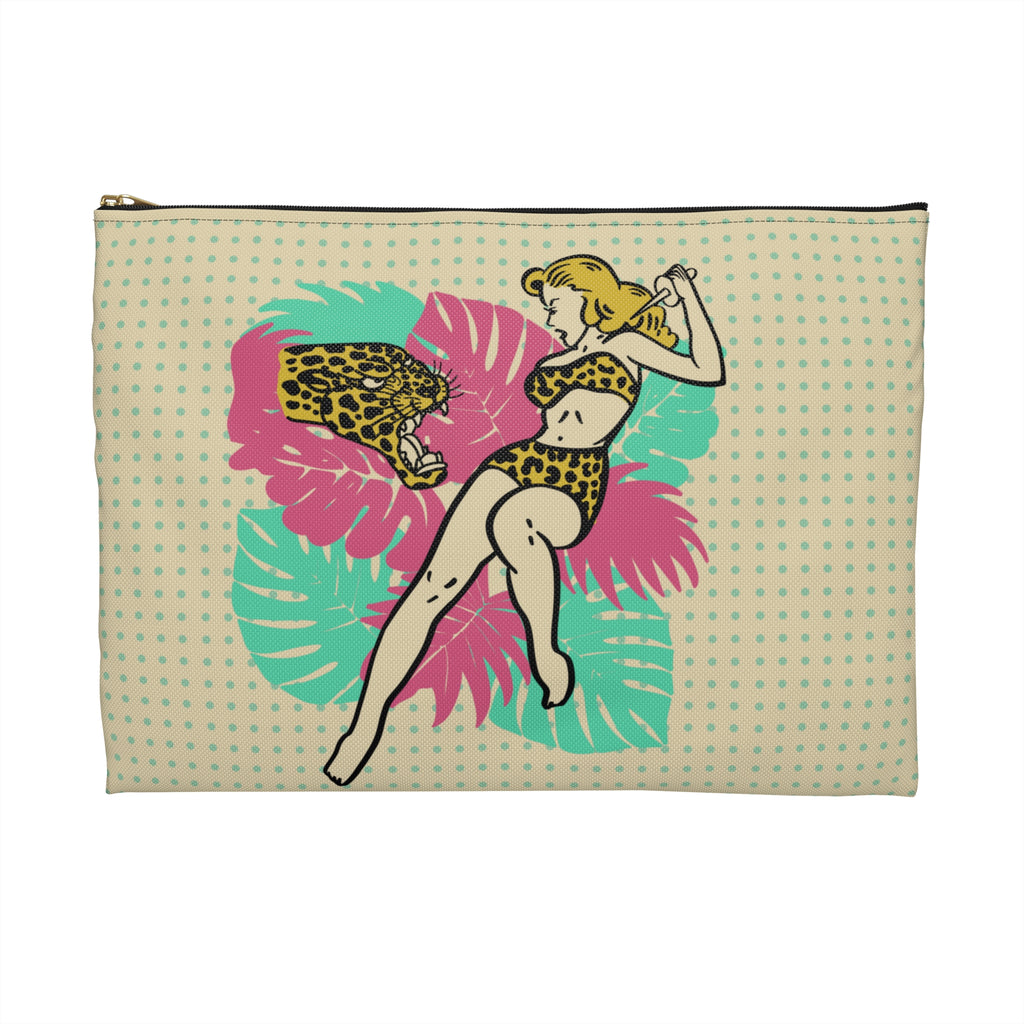 Jungle Queen Large Accessory Pouch 12" x 8.5"