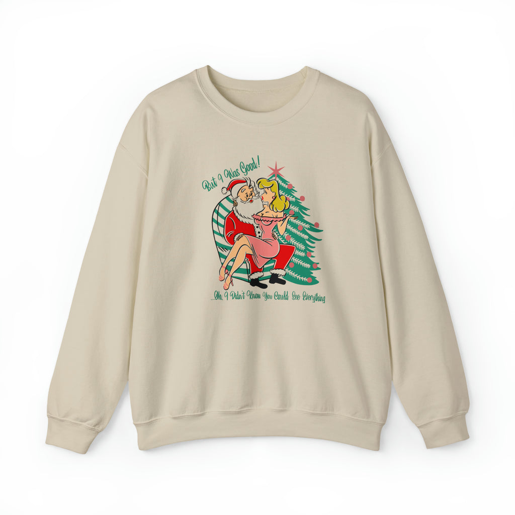 Santa I Was Good - Pinup Christmas- Women's Unisex Sweatshirt