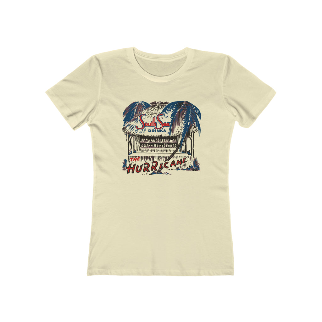 The Hurricane Restaurant Vintage Souvenir Premium Cotton Women's T-shirt Solid Natural