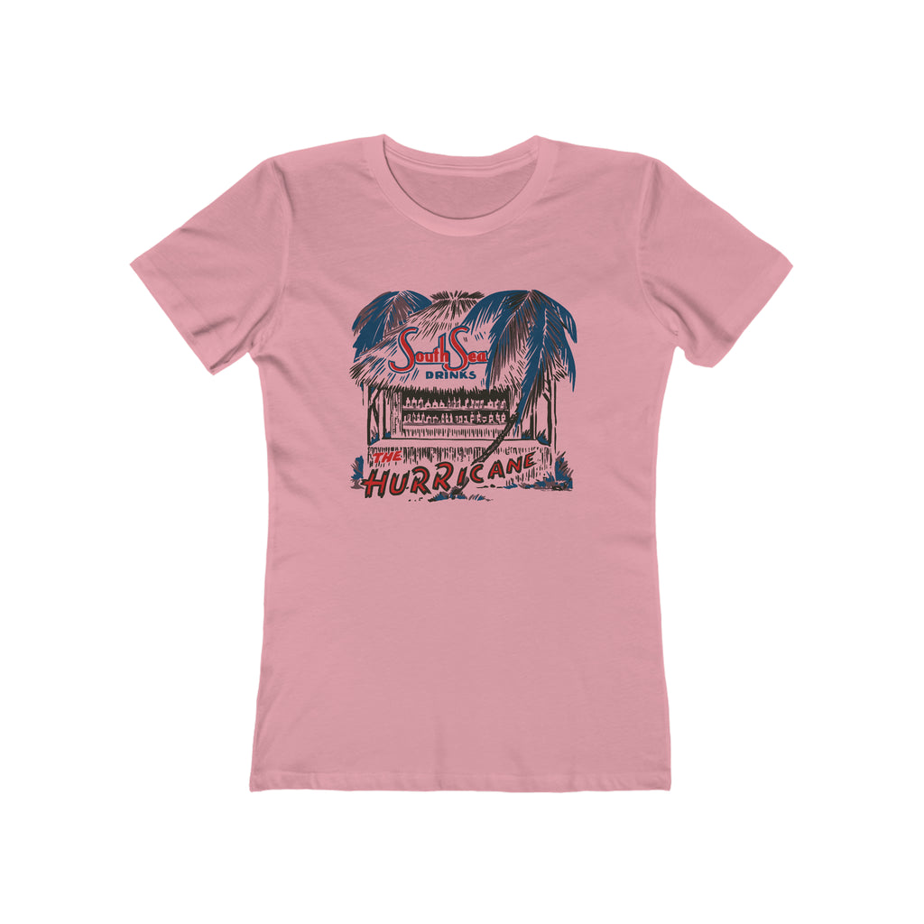 The Hurricane Restaurant Vintage Souvenir Premium Cotton Women's T-shirt Solid Light Pink