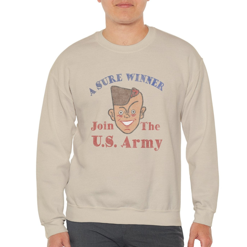 Join USA Vintage Army Ad Men's Unisex Sweatshirt - Assorted Colors Sand