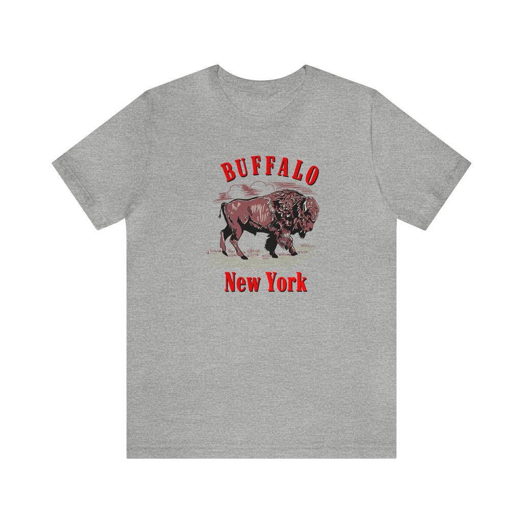 Buffalo New York Western Men's Cotton T-shirt Athletic Heather