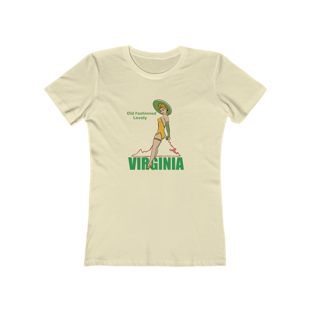 Virginia Pinup Retro Women's T-shirt Solid Natural
