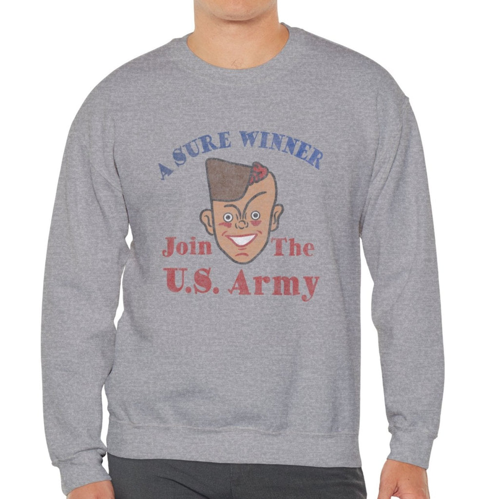 Join USA Vintage Army Ad Men's Unisex Sweatshirt - Assorted Colors Sport Grey