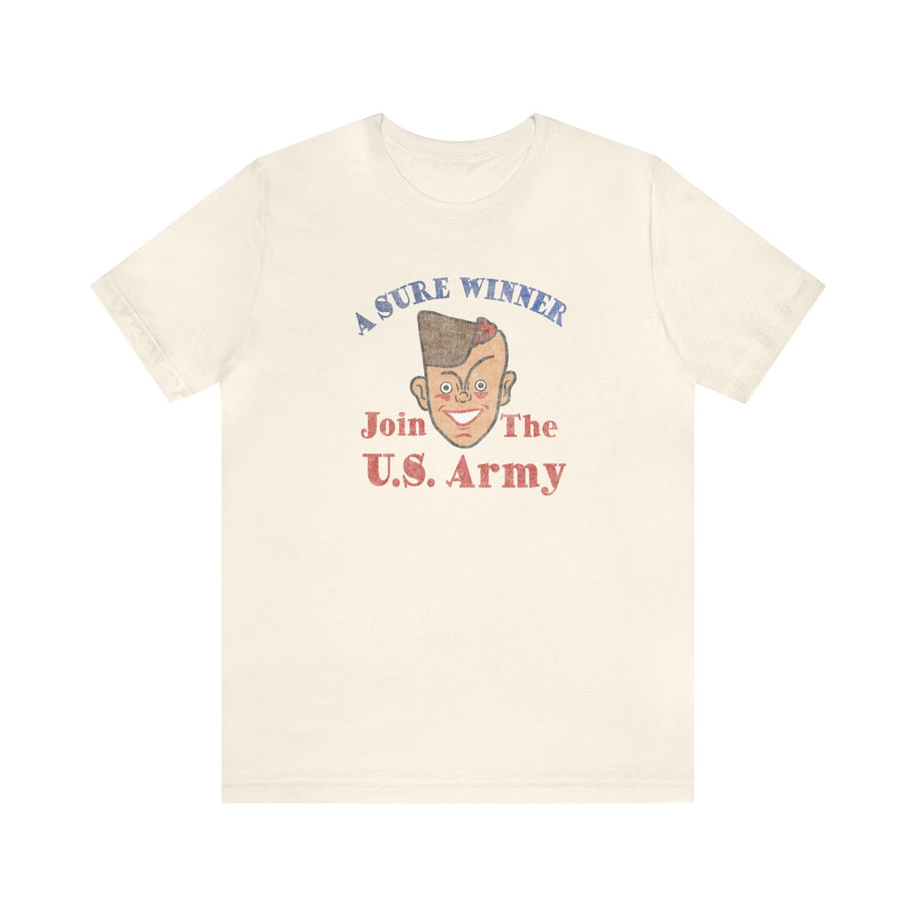Join The USA Vintage Military Ad Men's Cream T-shirt Natural