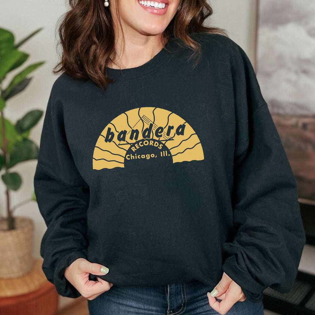 Bandera Records Women's Black Unisex Sweatshirt