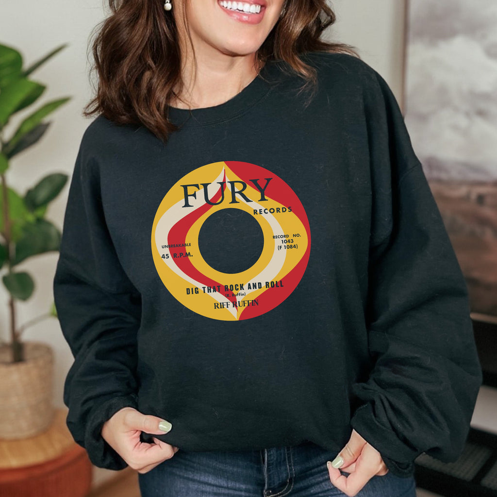 Fury Records Women's Black Unisex Sweatshirt