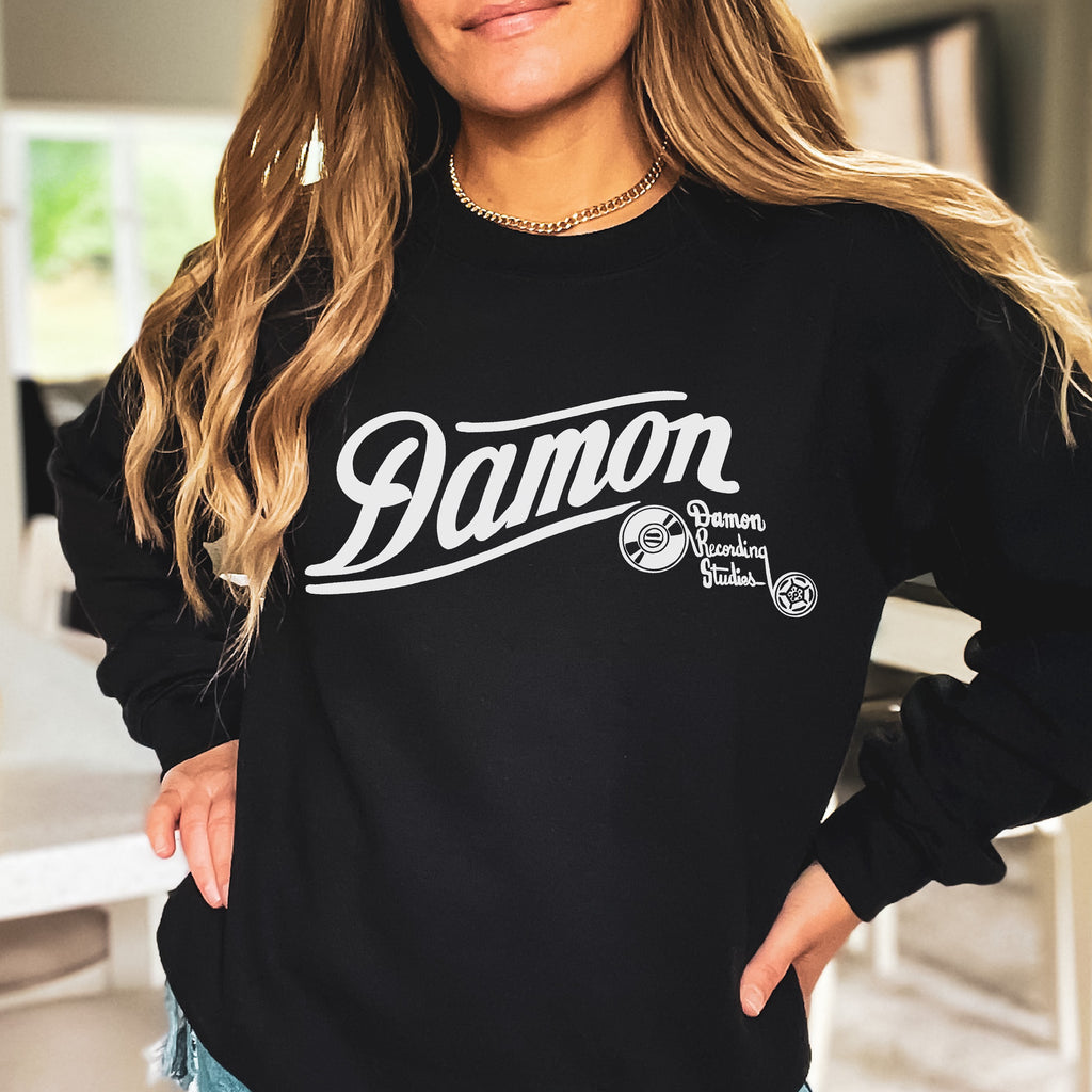 Damon Records Women's Black Unisex Sweatshirt