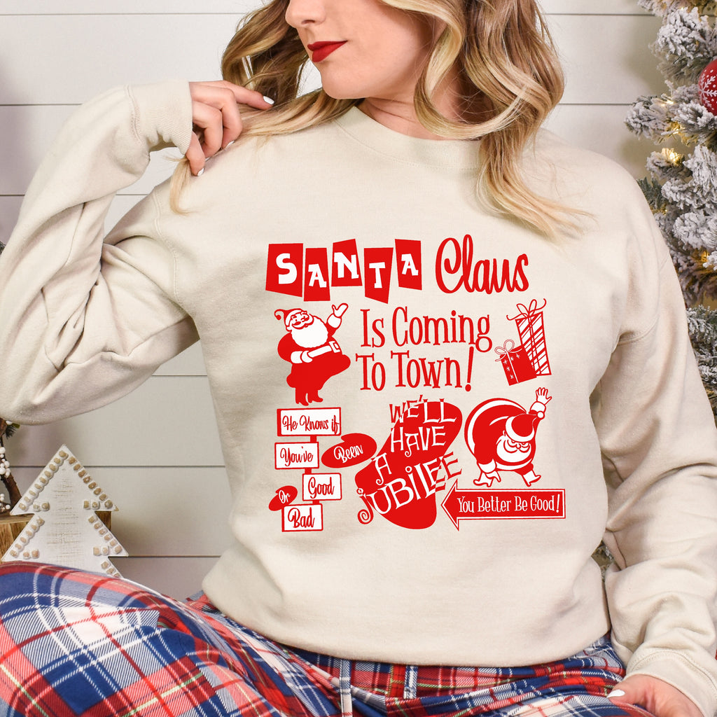 Santa Is Coming Christmas - Women's Unisex Sweatshirt