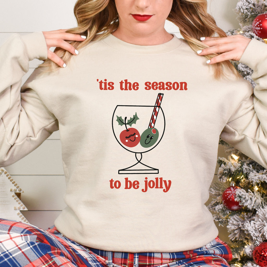 Tis The Season Christmas Drinking Women's Unisex Sweatshirt
