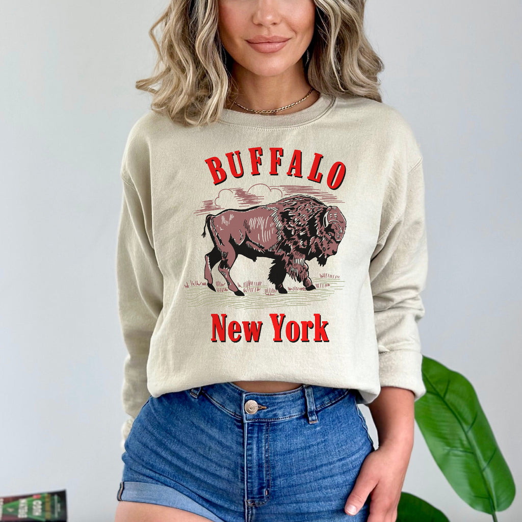 Buffalo New York Western Women’s Unisex Sweatshirt Sand