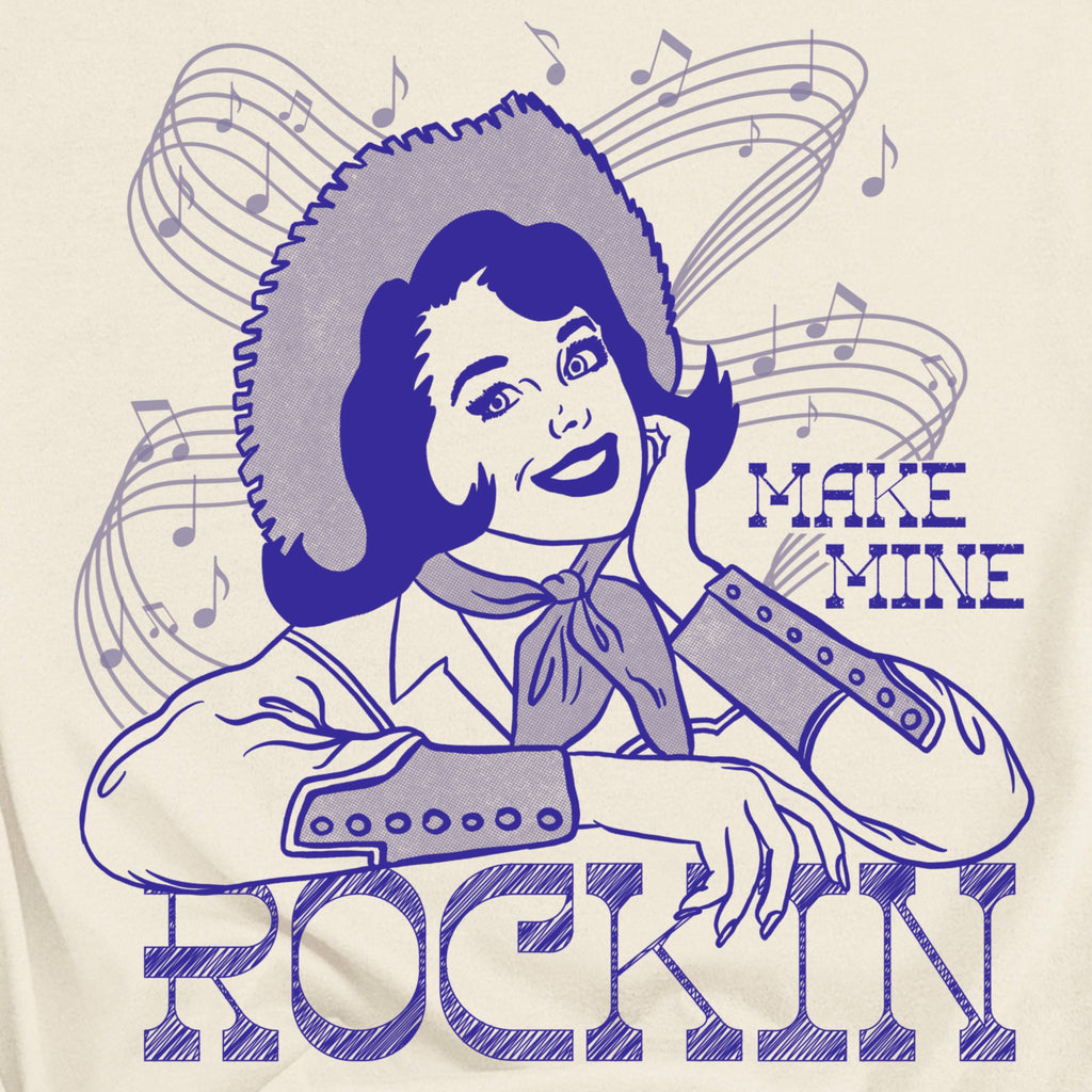 Country Western Music Vintage Cowgirl Soft Cream Cotton Women's T-shirt