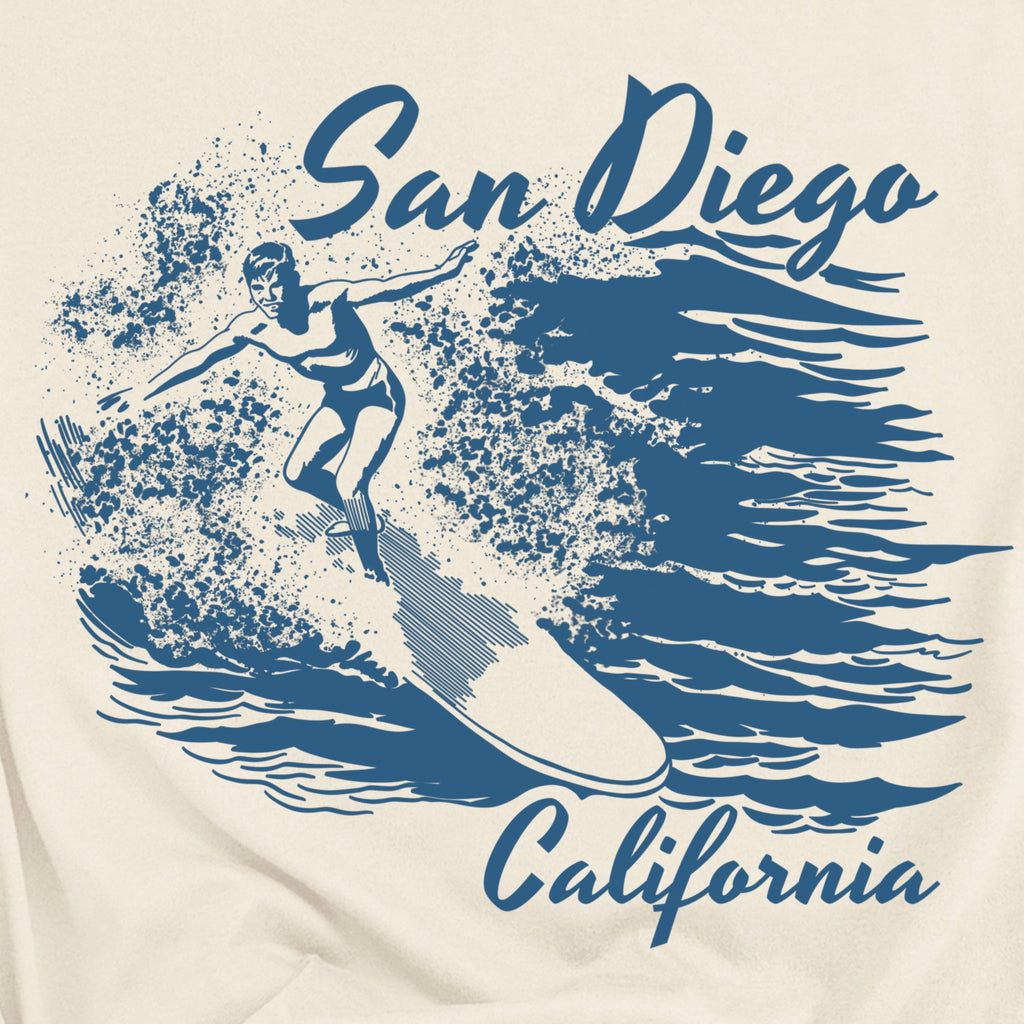 San Diego California Vintage Surfer Soft Cotton Men's T-shirt