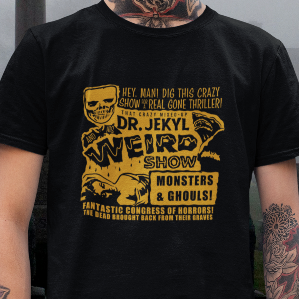 Dr Jekyl and His Weird Show Unisex Premium Cotton Men's Tshirt