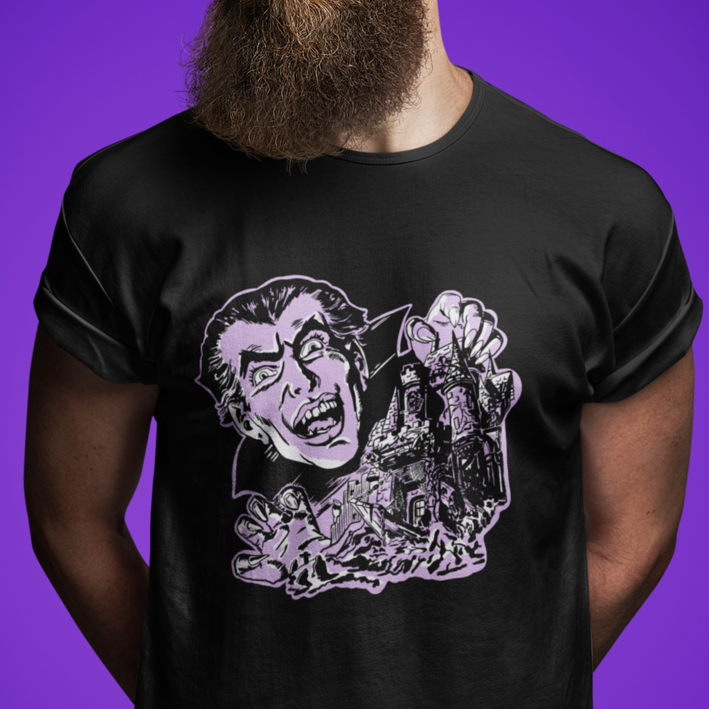 Dracula's Castle Men's Premium Cotton T-shirt in 2 Assorted Colors