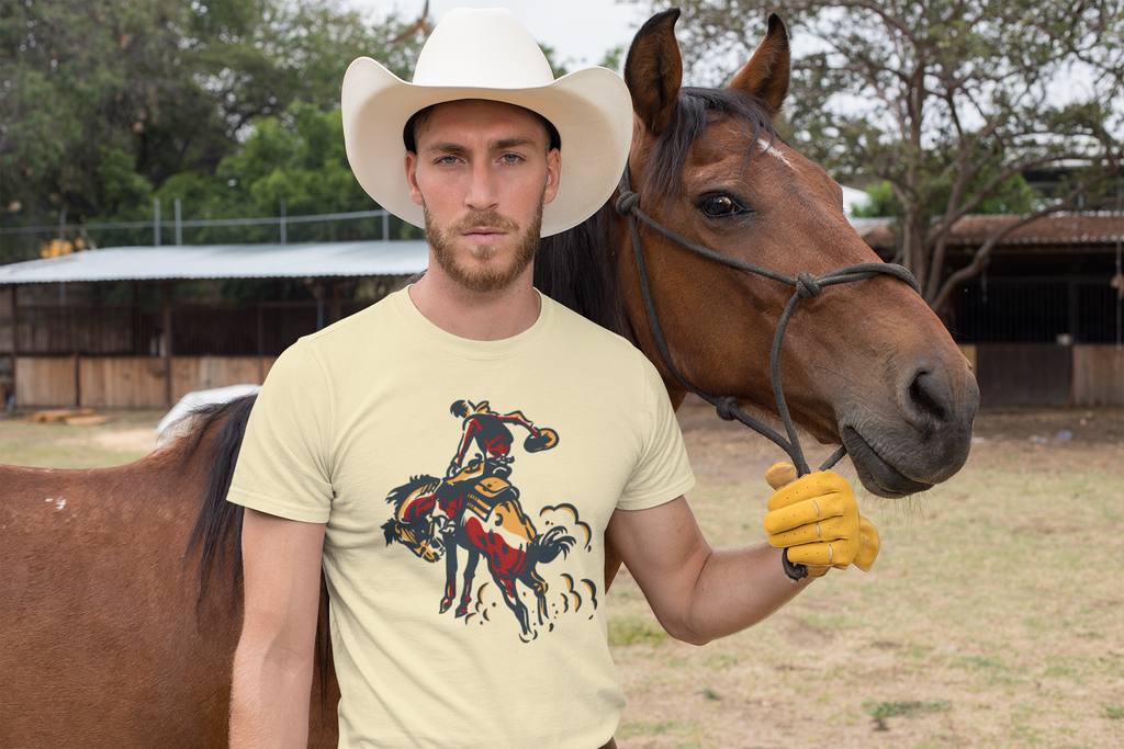 Western Bucking Bronco Cowboy Men's T-shirt