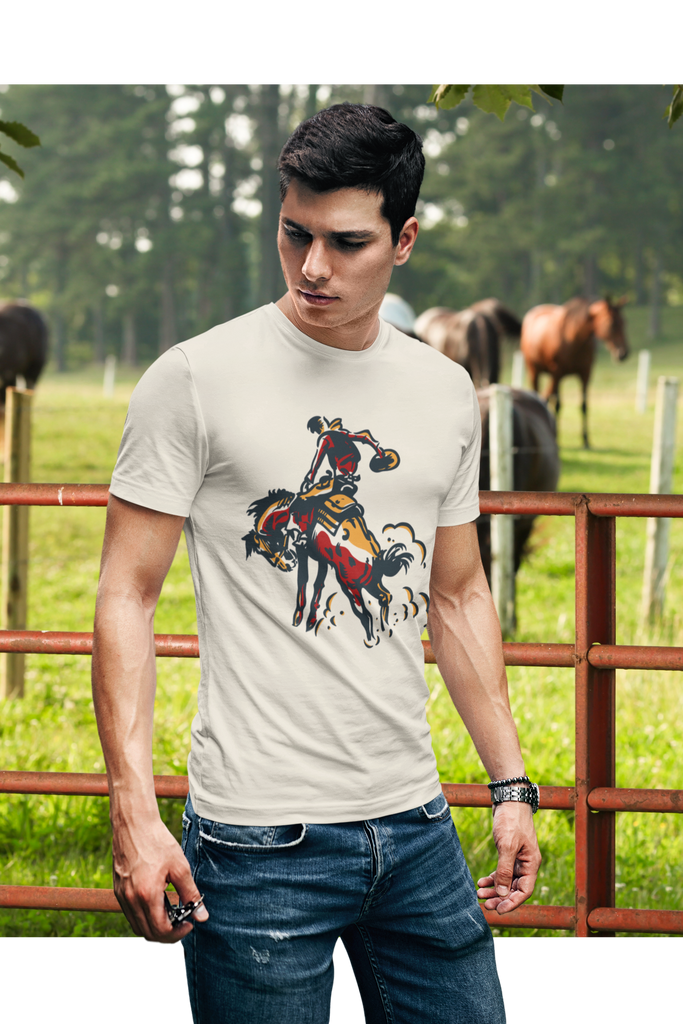 Western Bucking Bronco Cowboy Men's T-shirt