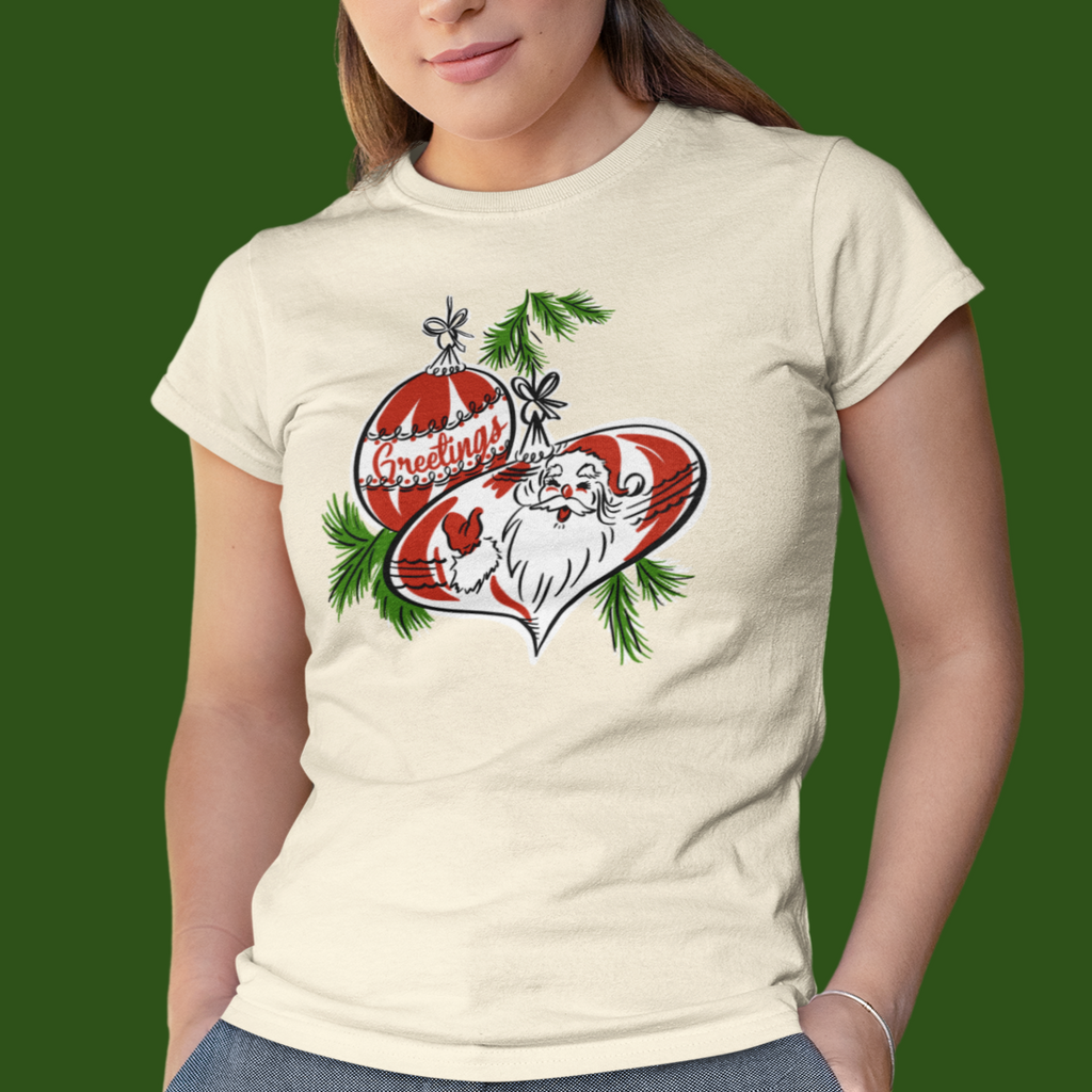 Retro Santa Christmas Ornament - Women's T-shirt