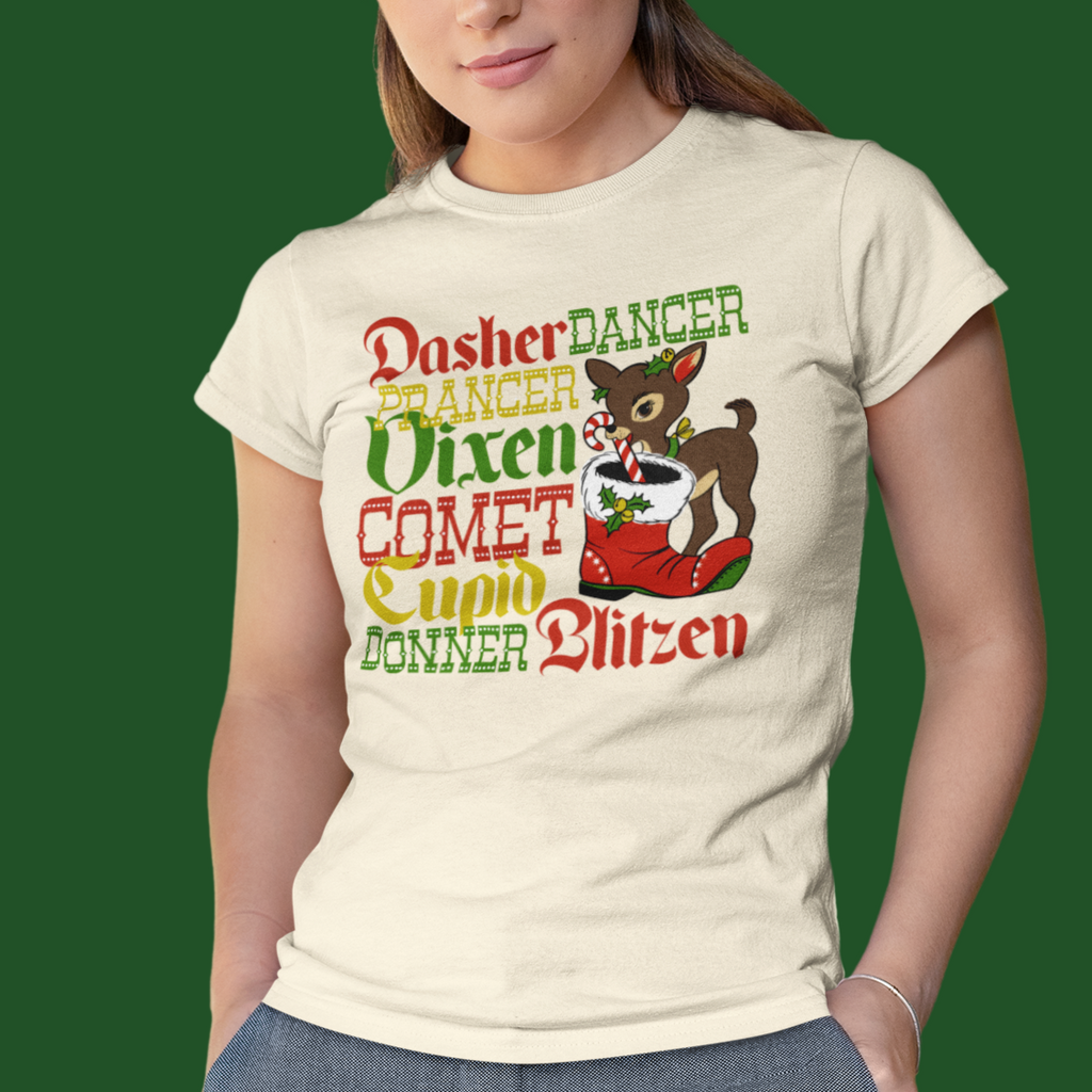 Santa's Reindeer Christmas - Women's T-shirt
