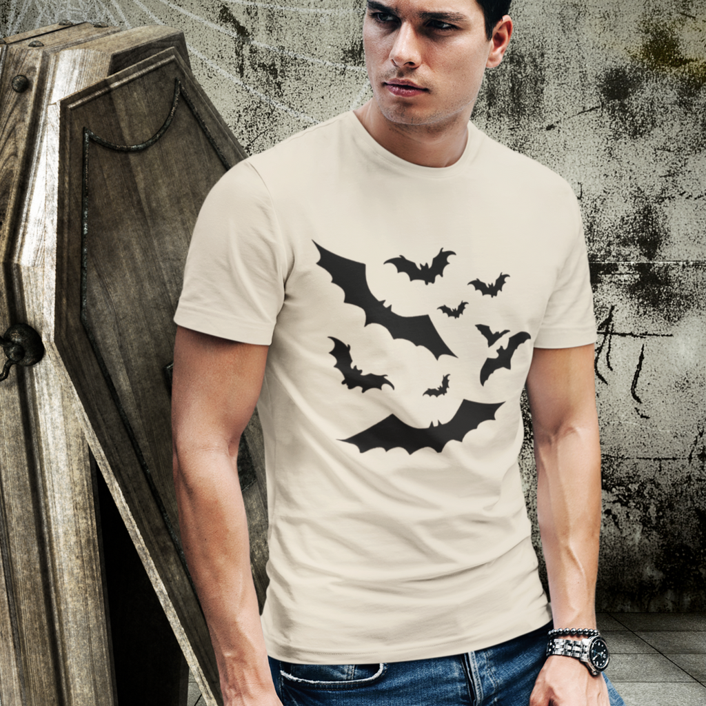 Bats Vintage Halloween Spooky Retro Premium Cotton Men’s T-shirt