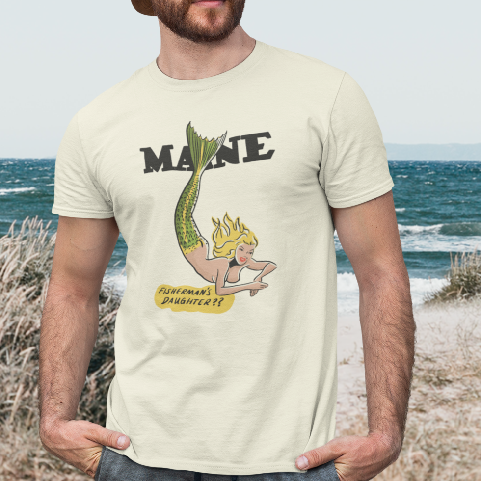 Maine Pin Up Men's Cream T-shirt