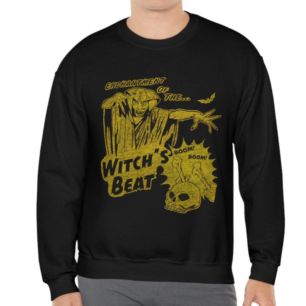 Witch's Beat - Spooky Gothic Horror - Black Unisex Crewneck Sweatshirt