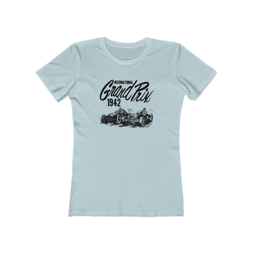 International Grand Prix Racing Hot Rod Ladies T-shirt in Assorted Colors Solid Light Blue