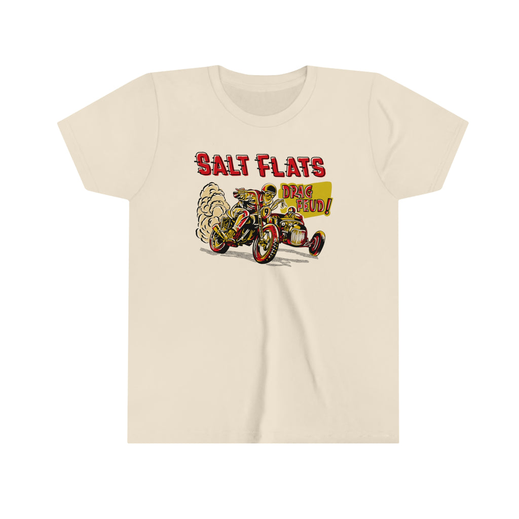 Salt Flats Drag Feud Youth Boys & Girls Cream T-Shirt Natural