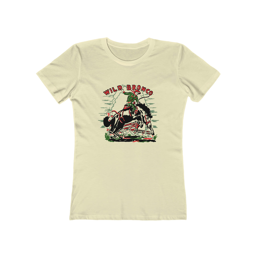 Wild Bronco Vintage Repro Ladies Cream T-shirt Solid Natural