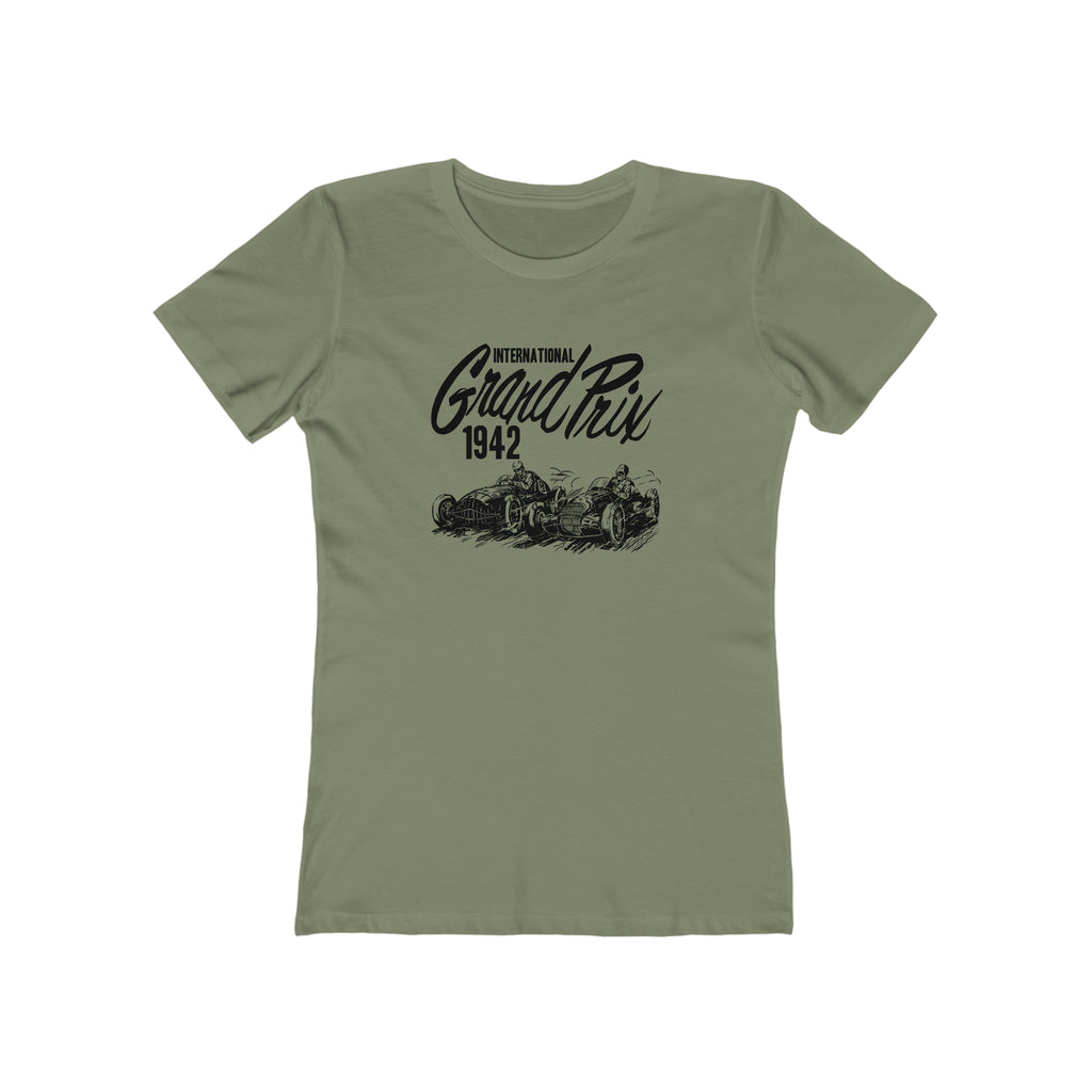 International Grand Prix Racing Hot Rod Ladies T-shirt in Assorted Colors Solid Light Olive