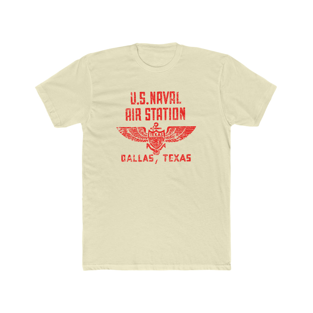 US Naval Dallas Texas Men's T-shirt Solid Natural