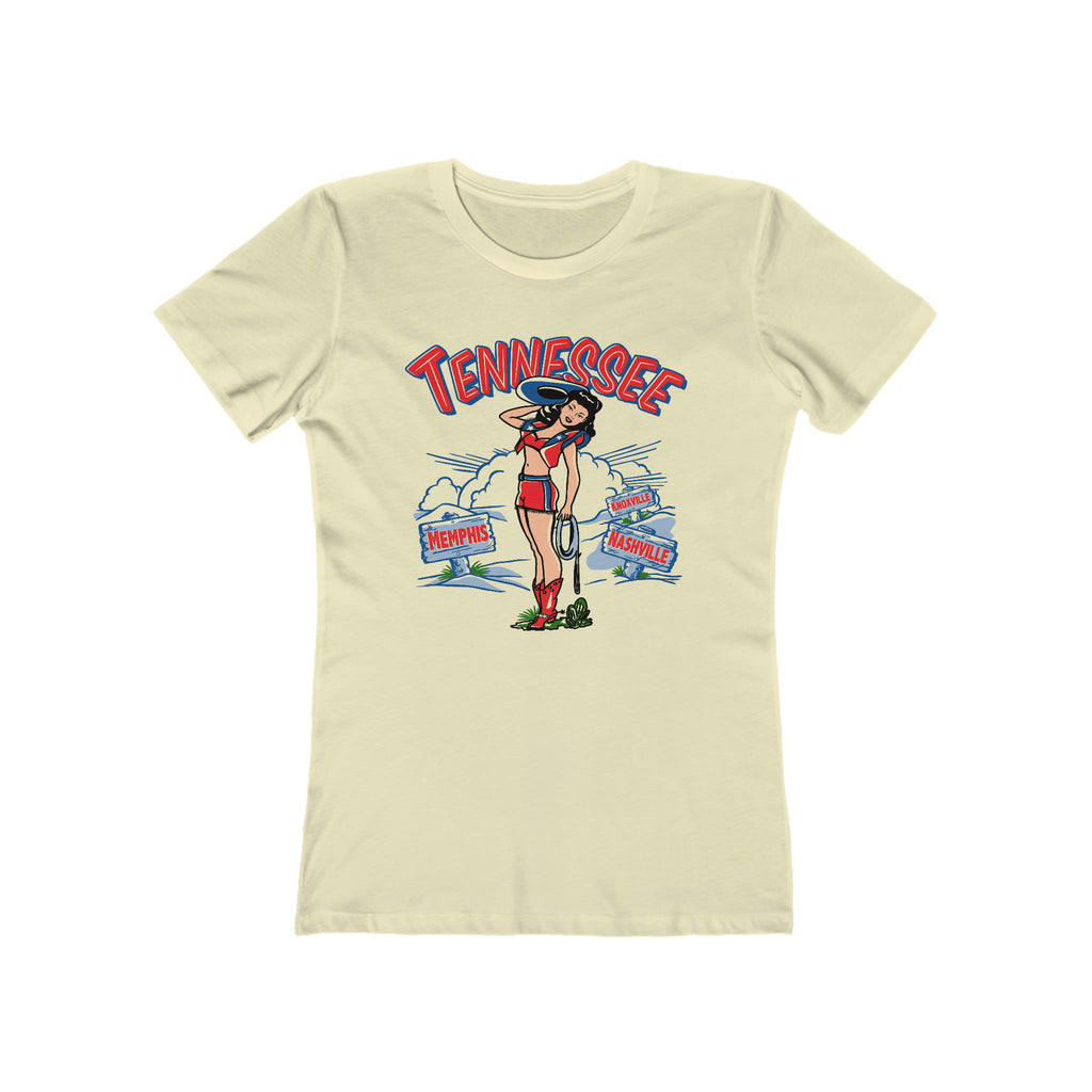Tennessee Pinup Ladies Cream T-shirt Solid Natural