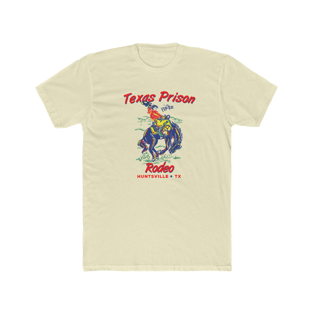 Texas Prison Rodeo Men's Cream T-shirt Solid Natural