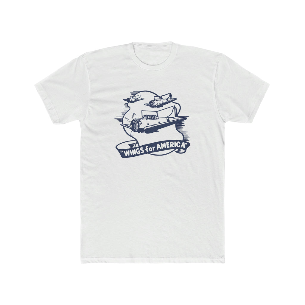 Wings for America Men's T-shirt Solid White