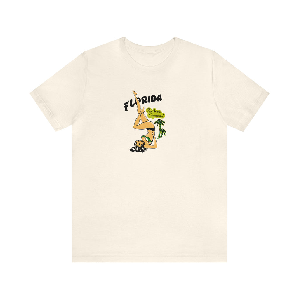 Florida Pinup Logo Men's Cream T-shirt Natural