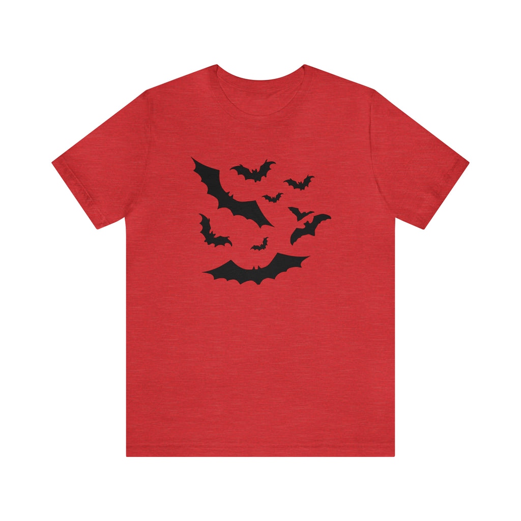 Bats Vintage Halloween Spooky Retro Premium Cotton Men’s T-shirt Heather Red