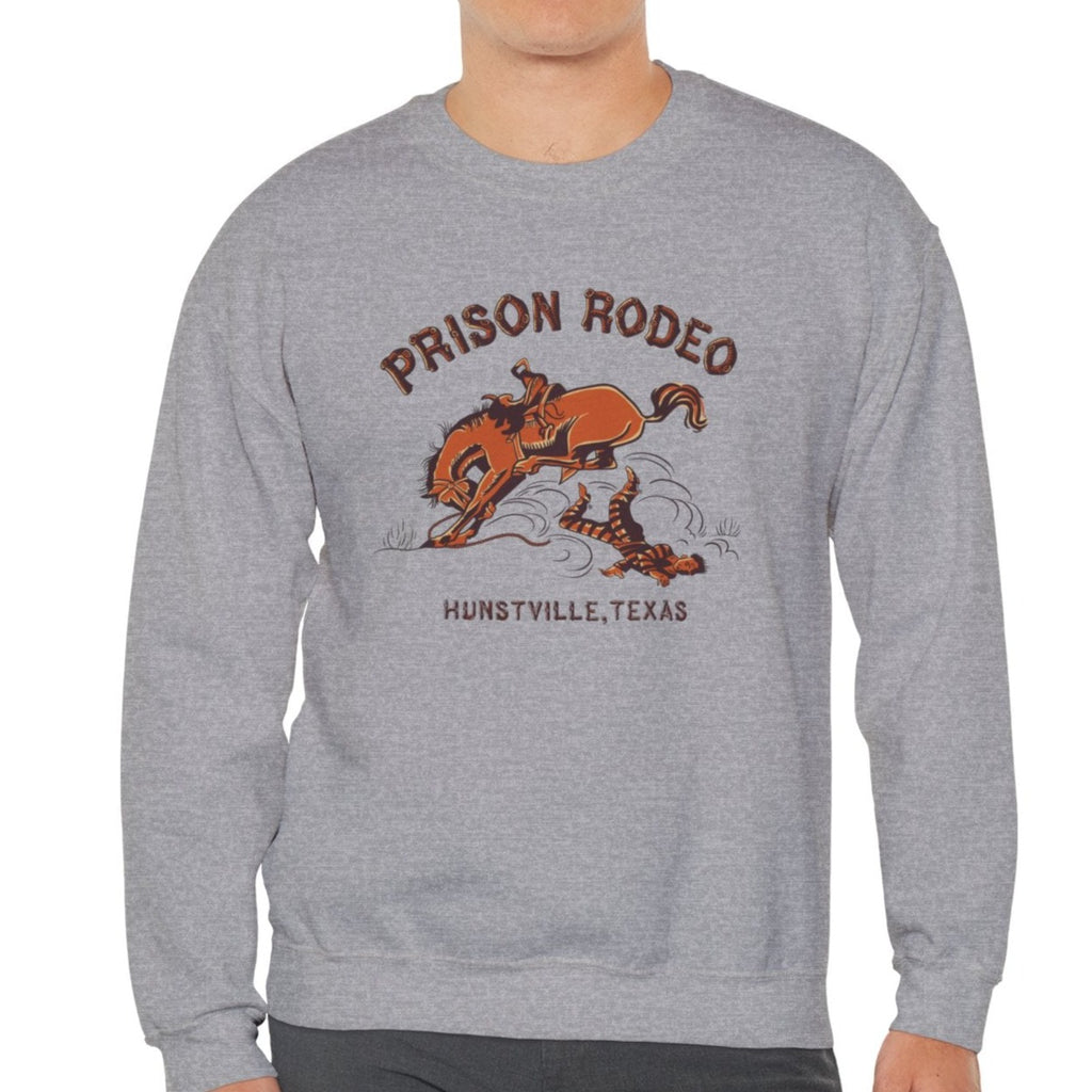 Texas Prison Rodeo Men's Unisex Sweatshirt - Assorted Colors Sport Grey